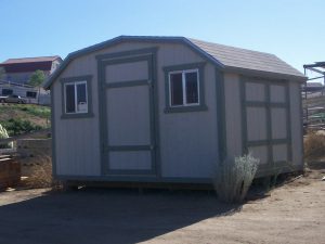 Photo of gambrel shed