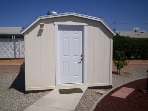 Photo of gambrel shed