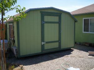 Photo of gambrel shed