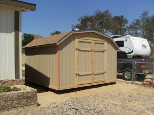 Photo of gambrel shed