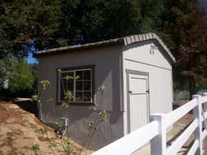 Photo of tall peak shed