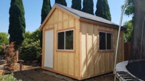 10 x 12 Tall Peak with optioinal doors, windows, batten strip siding, and increased roof pitch